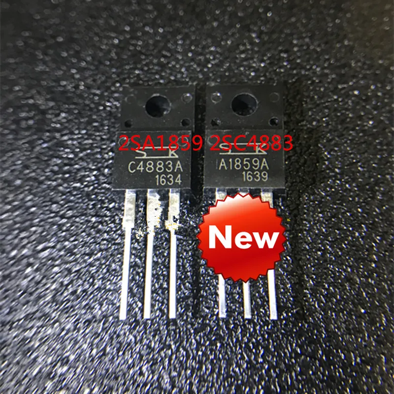 Free Shipping New original pair  2SA1859A/2SC4883A 2SA1859 2SC4883 A1859A C4883A  1859 4883 180V 2A TO-220F