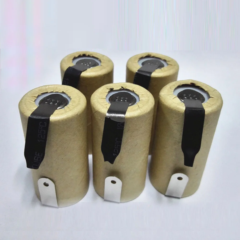 SORAVESS 4/8 PCS 1.2 V Batteria Ricaricabile SC Batterie 1500 mAh Ni-Cd Ni Cd 3 Con linguette di saldatura Punti Per La Ricarica Trapano Strumenti