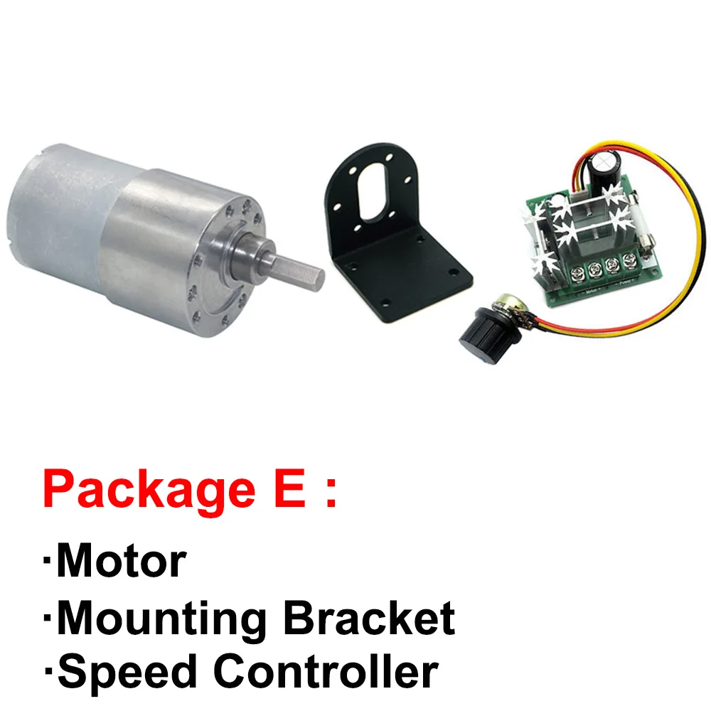 Micro DC Electric Gear Motors 12V 24V High Speed 12 To 1600RPM High Torque Speed Control Reversed For Toy Car Carbon Brush Motor