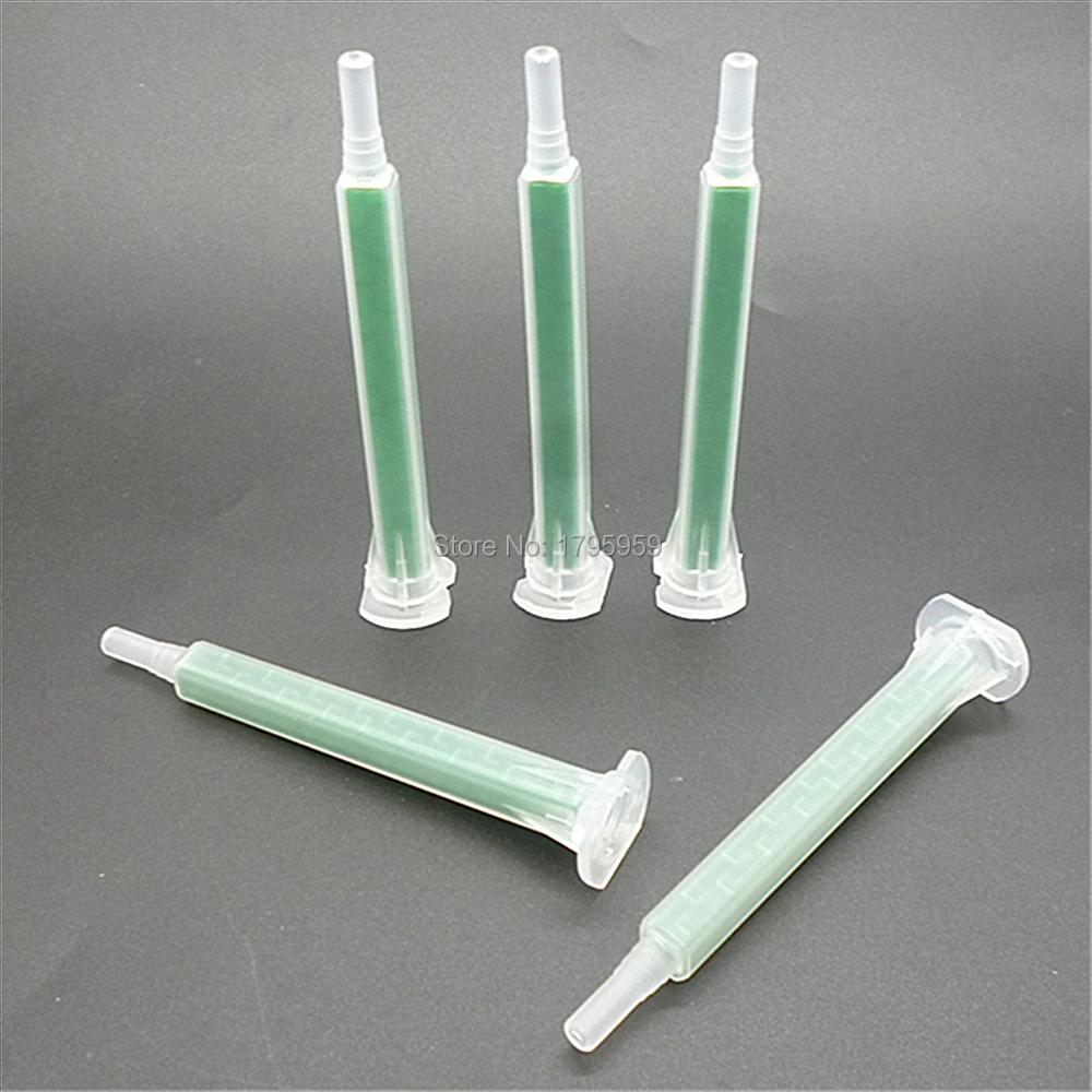 5pc Static Mixer AB Glue Mixing Tube 83mm Syringe Mixing Nozzles Set for Two Component 50ml 1:1 Epoxy Resin Adhesives Cartridges