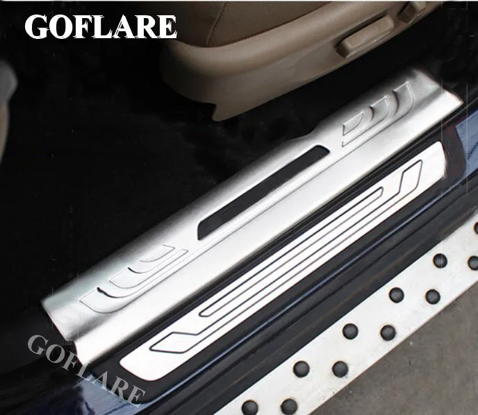 

auto door sill proetctor for KIA Sorento XM 2009 2010 2011 2013 2014 car styling door sill scuff plate cover auto accessories