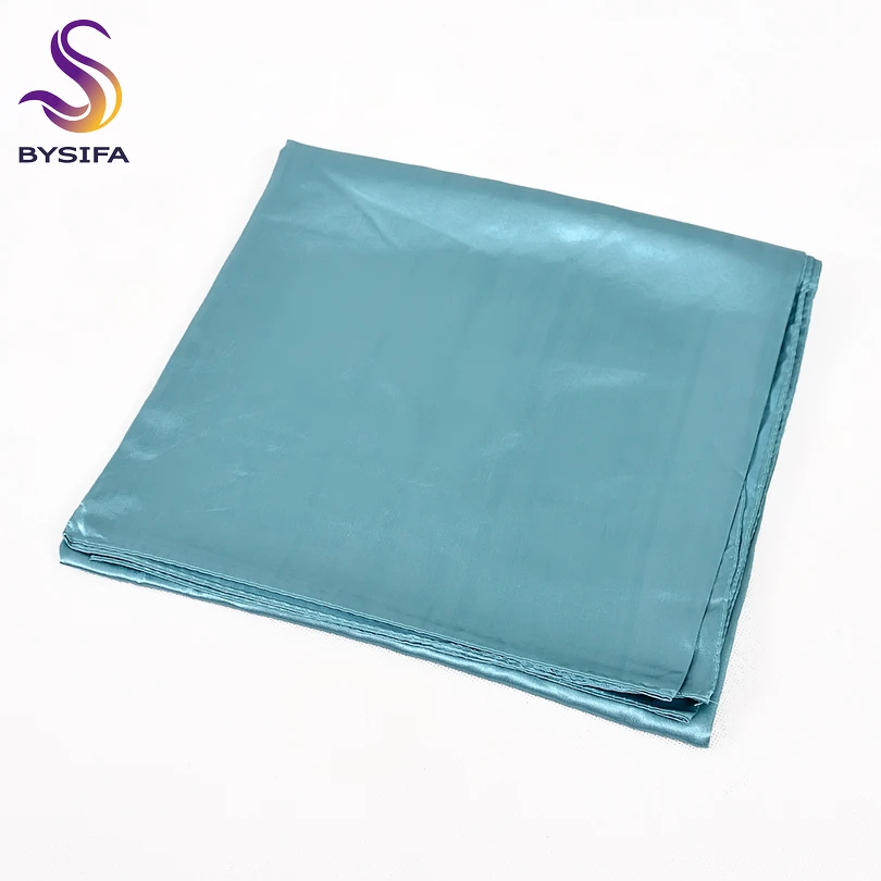 [BYSIFA] Candy Color Square Scarves Women Luxury Large Satin Silk Scarf Shawl Spring Autumn Winter Muslim Head Scarf 110*110cm