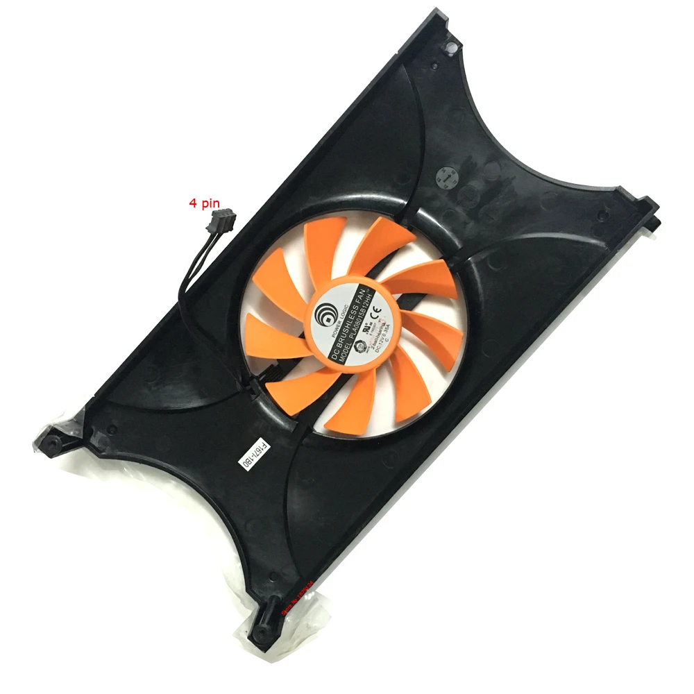 1 pièce Ventilateur de carte graphique de, refroidissement de GPU,Original PLA08015S/B12HH GA82S2U, pour PALIT GTS450, pour Emtek GTS450,pour gainward GTX550Ti,Au lieu de NF0815B1HK