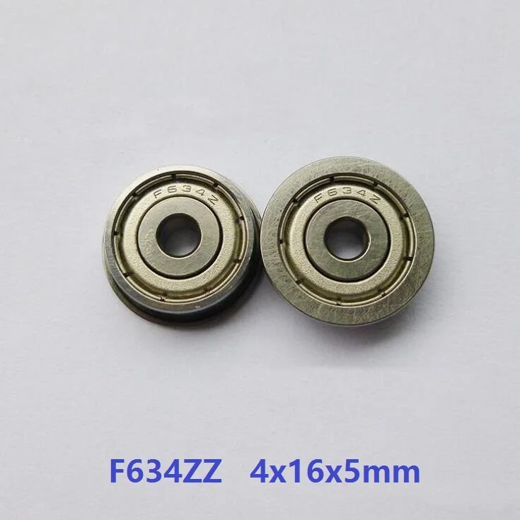 20pcs/50pcs/100pcs F634ZZ F634Z F634-ZZ 2Z Z 4x16x5mm flanged deep groove ball bearing 4*16*5