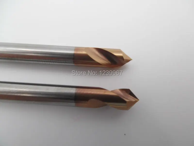 

10pcs 4mm Dia 90Degree Carbide Chamfer Mill 2Flutes HRC65 with Coating New CNC