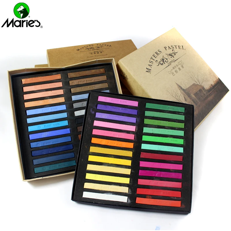 Marie's 48 colors  Hight quality Masters Pastel DIY Hair dyed color chalk ART drawing supplies