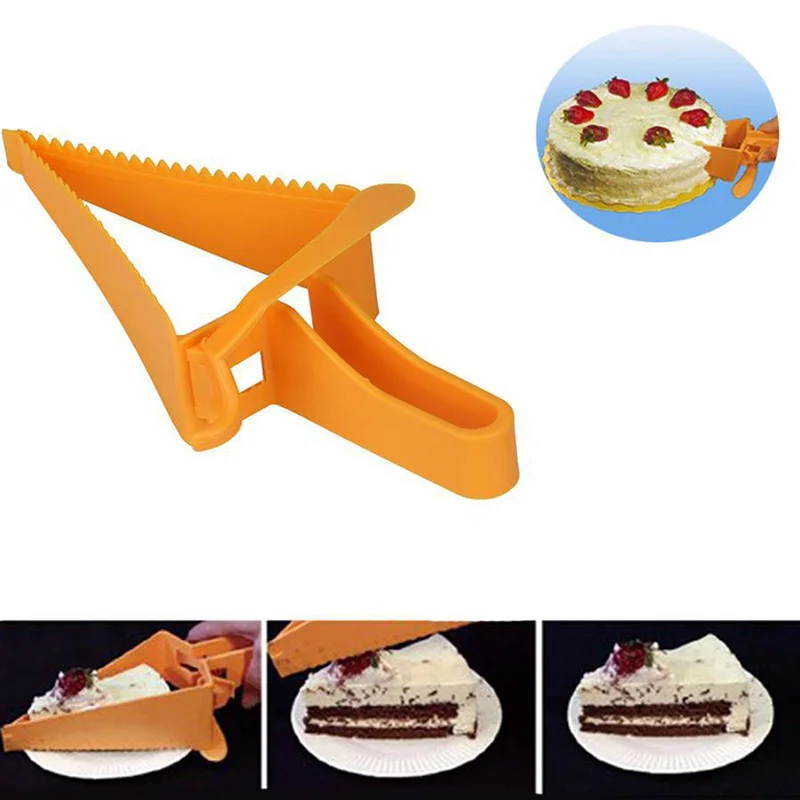 

1Pcs Home Useful Triangular Cake Cutter Plastic Cake Knife Separator Cutter Mold Cake Shovel Baking Tools For Kitchen Brithday