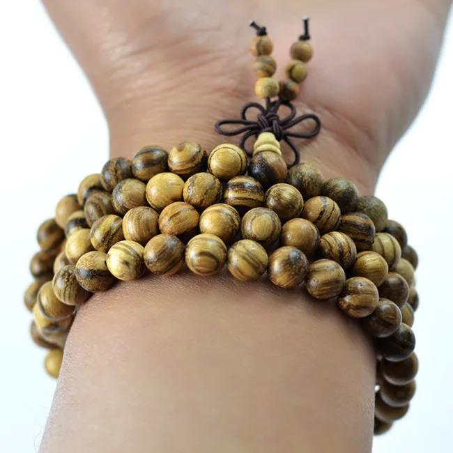 Wood Bracelet 108 Beads 6-8mm Prayer Beads New Bracelets Men Jewelry Wood Wristband Bracelets 0300