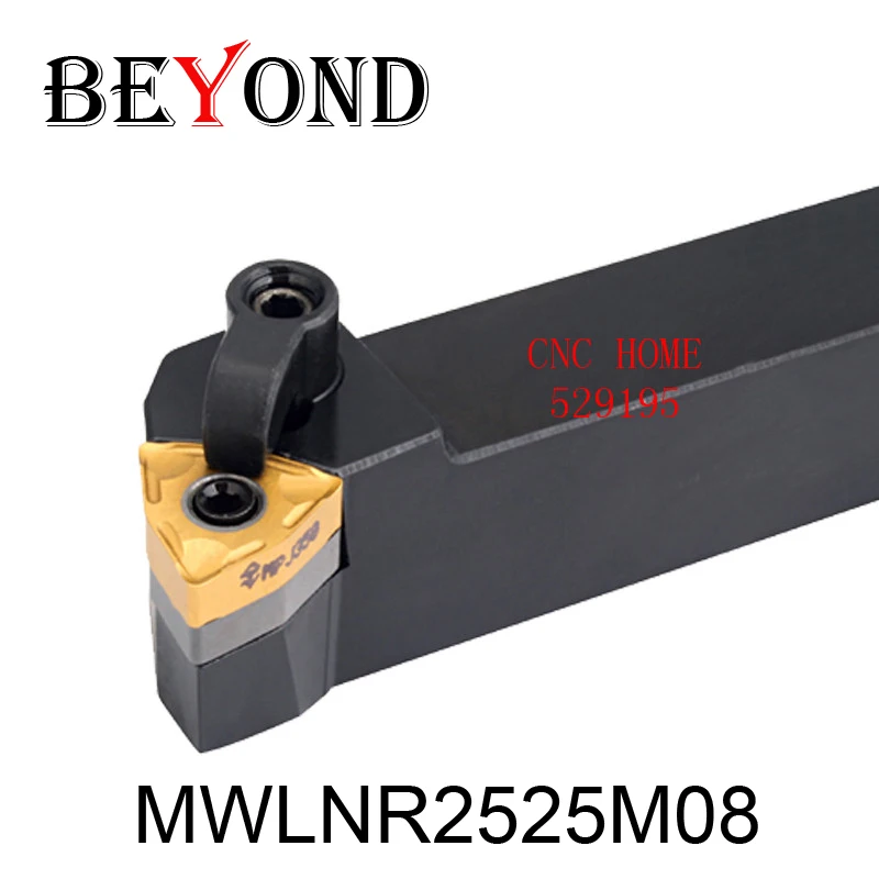 BEYOND 25mm MWLNR MWLNL MWLNR2525M08 MWLNL2525M08 External Turning Tool Holder Carbide Inserts WNMG080404-MA UE6020