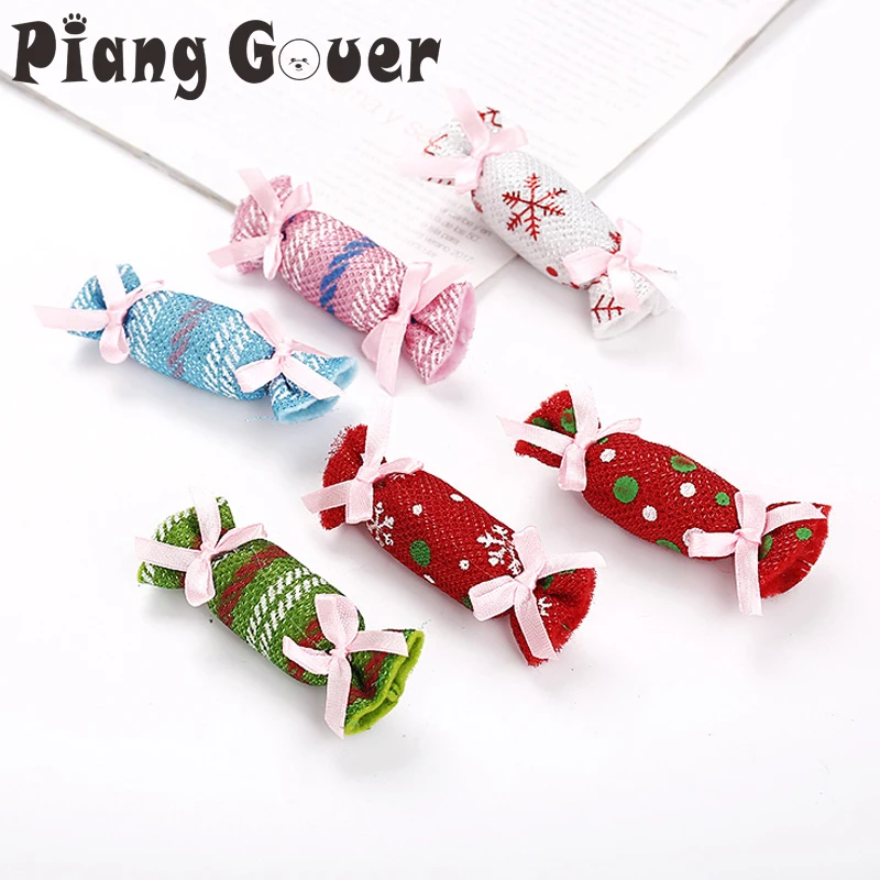 5pcs Color Candy Cat Toy Catnip Small Kitten Playing Pet Toys Christmas Gift