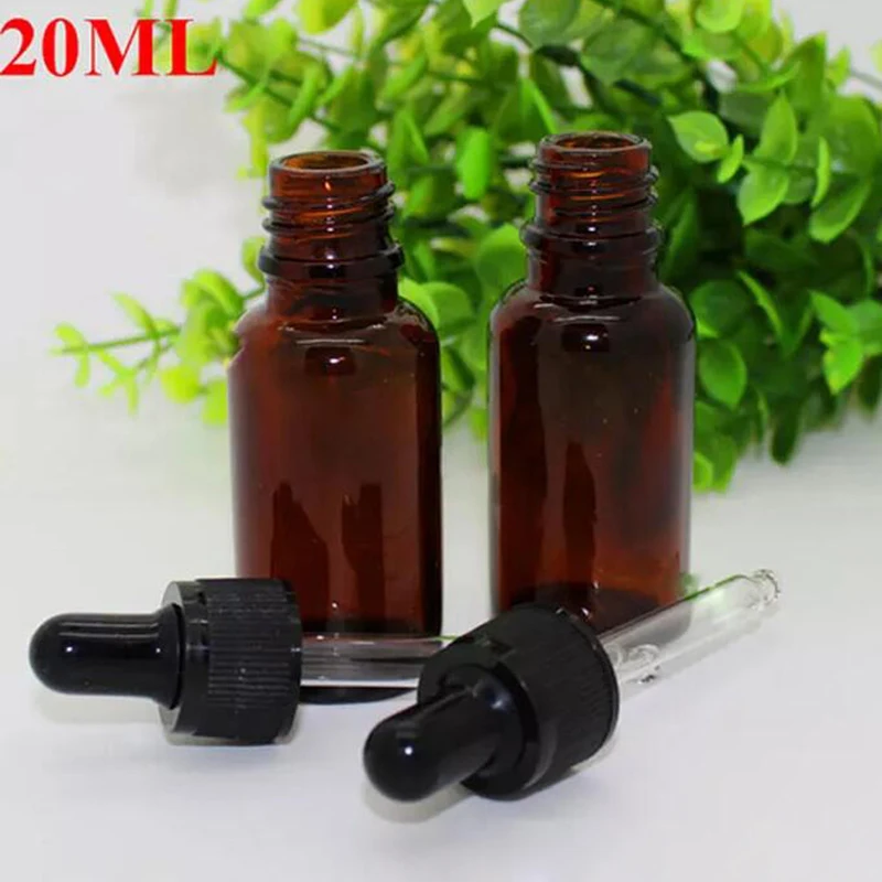 Fast Delivery 20ml Amber Glass Dropper Bottles With Childproof Cap Empty Eliquid Glass Perfume Bottles With Dropper Pipette