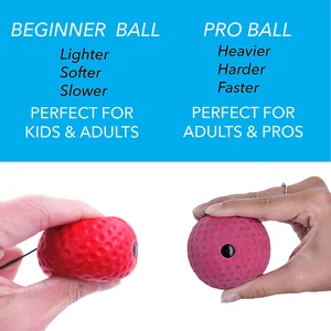 كرة انعكاسية وملاكمة مع 3 مستويات صعوبة ، مع نطاق قابل للتعديل لسرعة رد الفعل والتدريب السريع أفضل 8 مبيعات لحلبة الملاكمة للمعارك - رقم 4