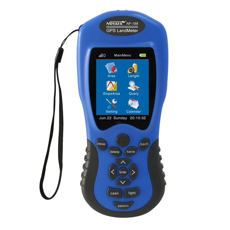 Gps Land Meter Nf198 Gps Equipamento de Pesquisa Uso para a Exploração Agrícola Terra Levantamento e Mapeamento Área Medição Display Valor de Medição
