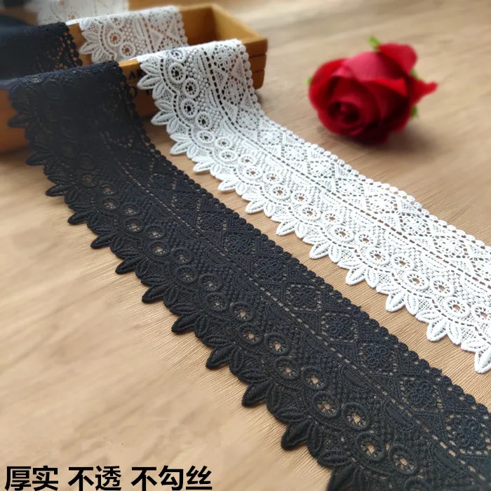 9cm black and white exquisite embroidery water soluble openwork lace skirt hem skirt accessories