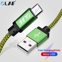 Olaf Micro USB cable 25cm 1m 2m 3m 5V/2A charging for Samsung Huawei Xiaomi Fast charging for mobile phone Data Cable Usb Cable