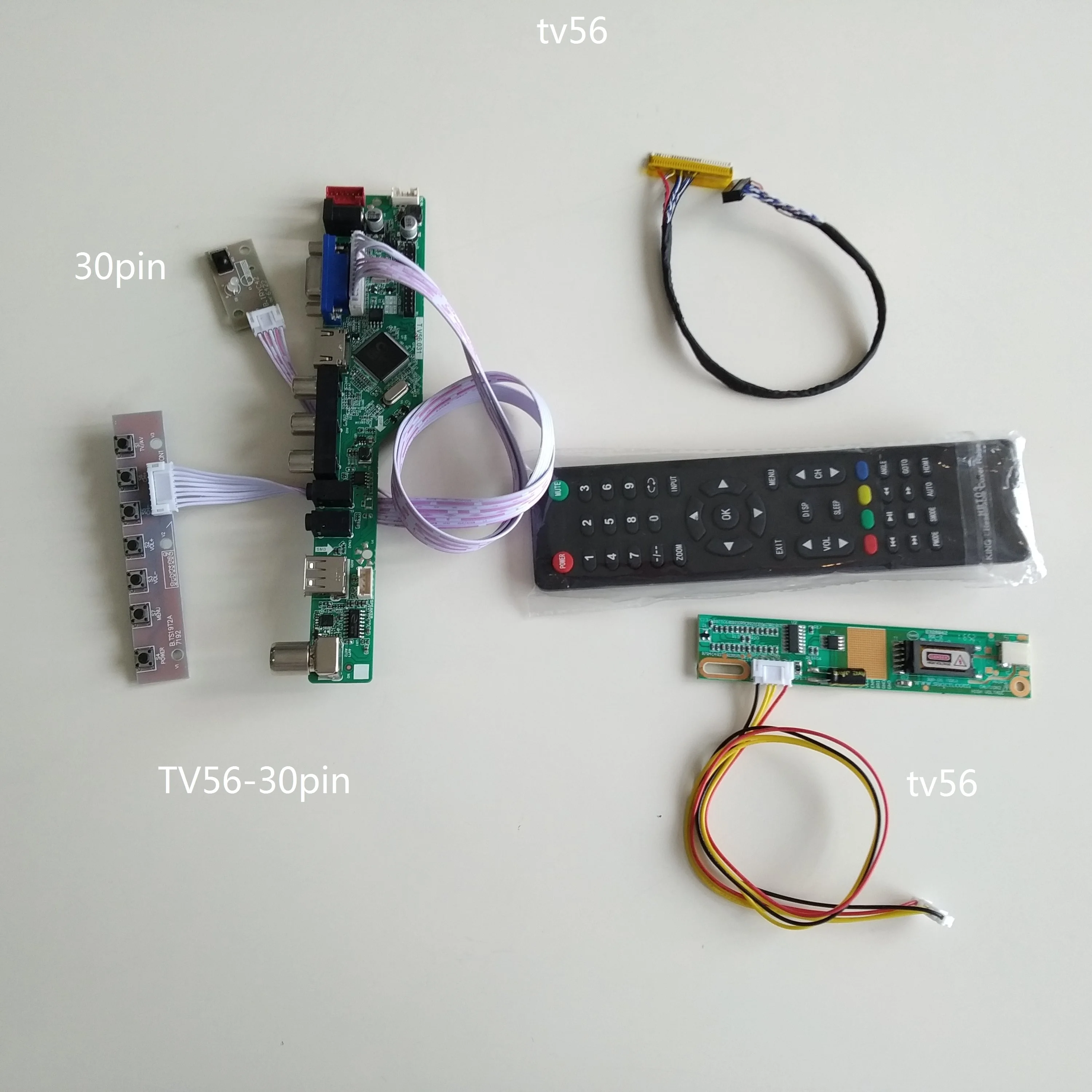 

ТВ56 AV VGA USB ЖК-светодиодный драйвер Комплект платы контроллера «сделай сам» Для LP154WX4(TL)(AB)/TLB1 1280*800 15,4 "экран панели