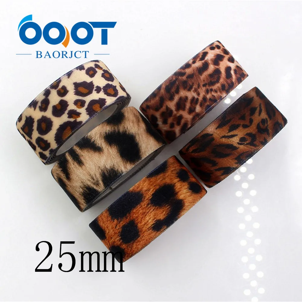 I-181109-2 Leopard Printed Velvet ribbon 5 yards DIY handmade bow gift packaging party decoration Accessories