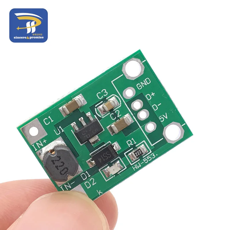 1/5/10PCS 600mA DC-DC Mini Step Up Power Modul 1-5V zu 5V Boost Converter für Arduino – Detail 2