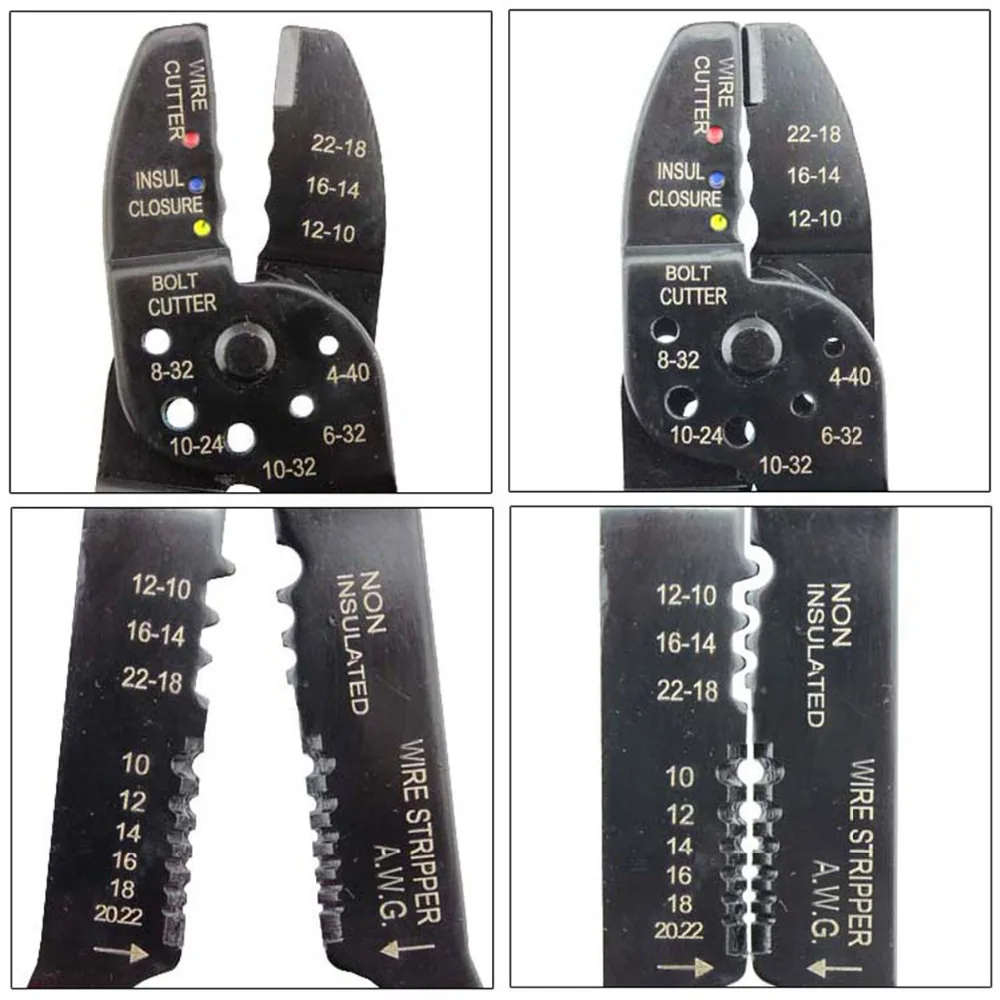 Alicates pelacables para terminales de Cable, cortador de prensado con Kit surtido de terminales de 420 Uds.