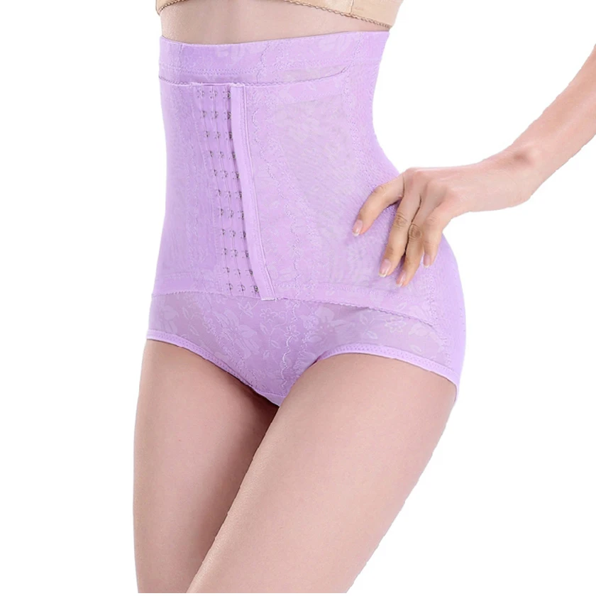 2015 New design women high waist panties underwear fashion control panties body shaping high waist pants black khiki lavender