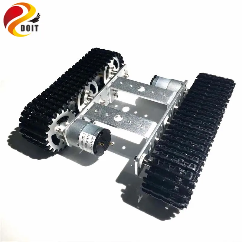 Metal Robot Tank Chassis Mini T100 Crawler Caterpillar Tracked Vehicle With Plastic Tracked Model Diy Teaching Platform Car