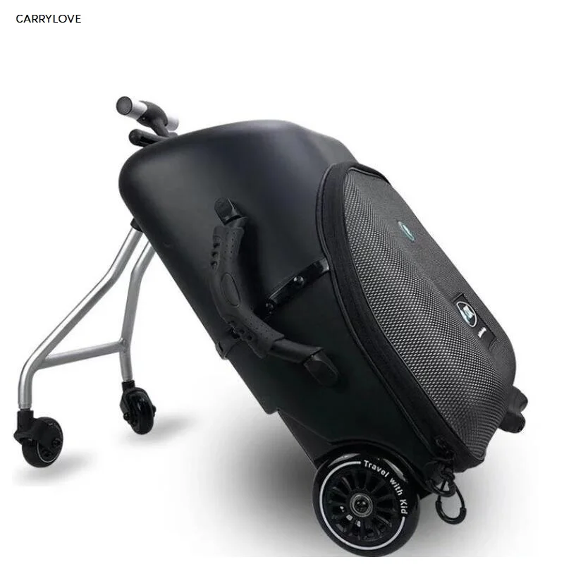 Imagem -02 - Trolley Bolsa para Bebês e Crianças Trolley Suitcase Carry on Rolling Bagagem Scooter Conveniente Alta Qualidade