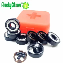 8pcs Bsb Swiss Speed bearing 608 White or Black Pottery Beads hybrid 6 ceramic balls bearing skate DIY Electric Skateboard Parts