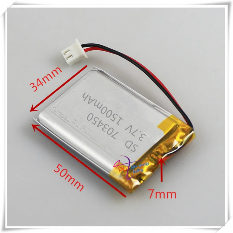 

XHR-2P 2.54 703448 1500mAh 3.7V 703450 intelligent polymer lithium ion battery Home Furnishing story