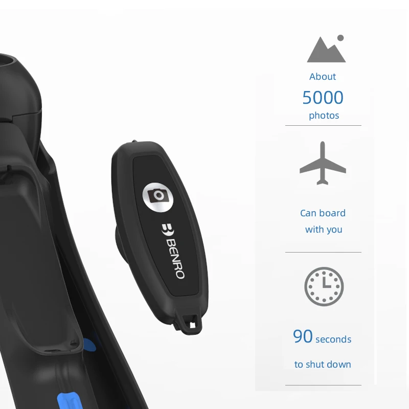 Benro ไม้เซลฟี่ขาตั้งกล้องเล็กๆแบบมือถือ MK10P ยืดได้พร้อมรีโมตสำหรับ MK10II ยี่ห้อ