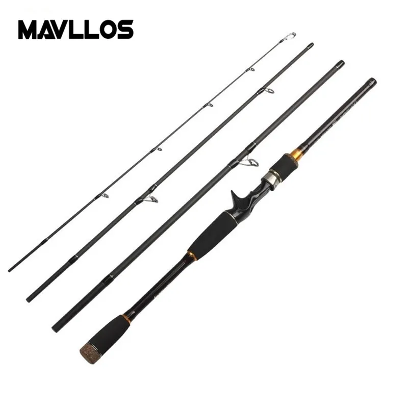 

Mavllos Portable Carbon Fishing Rod 2.1m 2.4m 2.7m Lure Weight 10-25g 4 Sections Fast Action 12-25LB Saltwater Spinning Rod