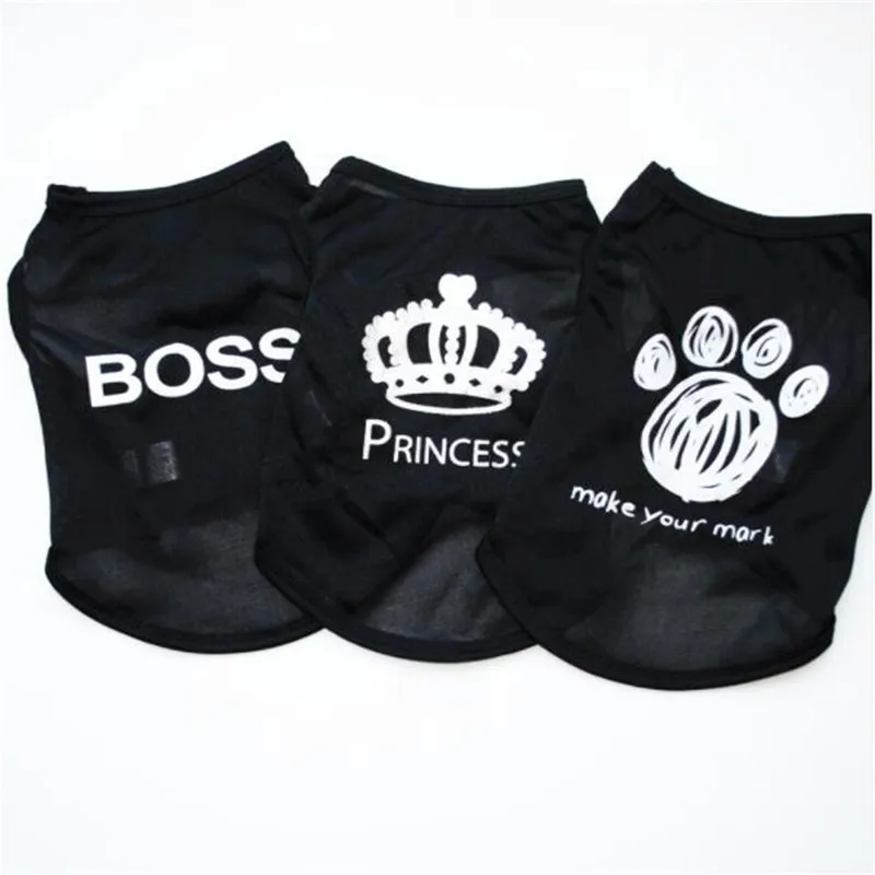 13 Styles Tshirt Dog Vest Summer Pet Puppy Dog Cat Clothes Shirt Black/pink/Red Dog Hoodies Tshirts Costumes Clothing Vests XS-L