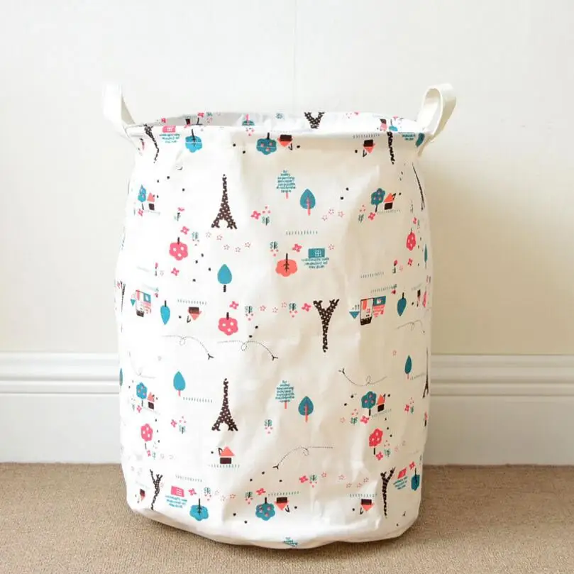 Eiffel Tower Laundry Hamper fold waterproof of Clothes Storage Baskets Home clothes barrel Bags kids toy laundry Storage barrels