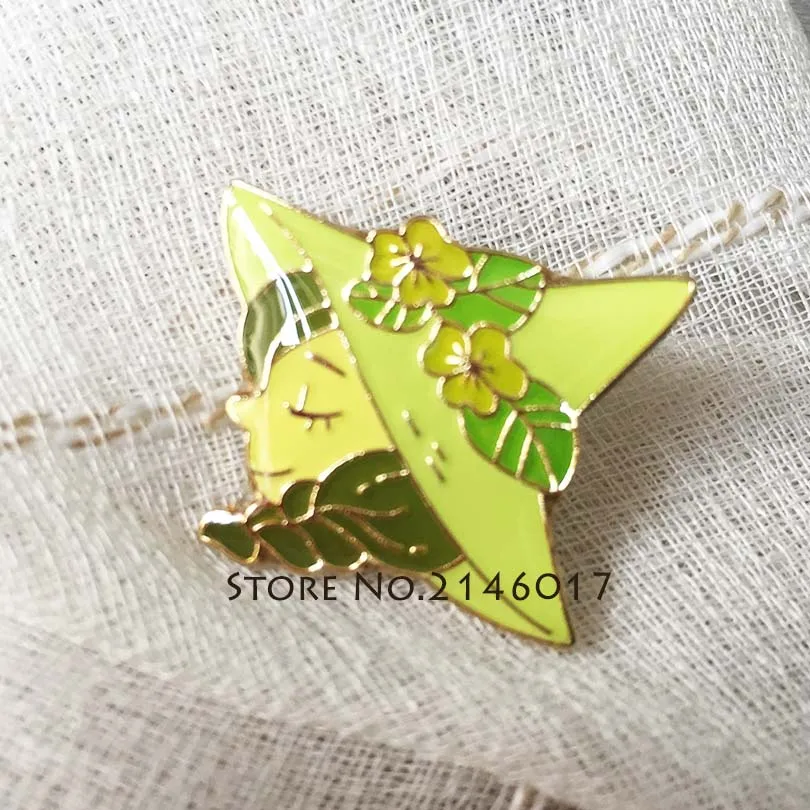 100pcs Metal Carton Soft Enamel Spring Girl Flower Hat Fashion Custom Pins and Brooches Ladies Gift Badge Summer Hot Lapel Pin