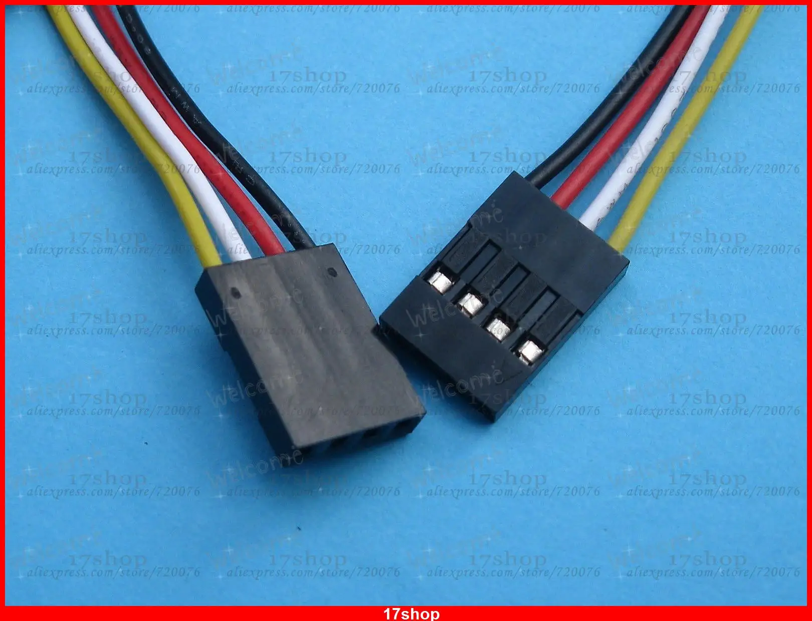 

100 pcs Pitch 2.54mm 4 Pin 26AWG Jumper wire Female to Female 4 color 30cm 300mm