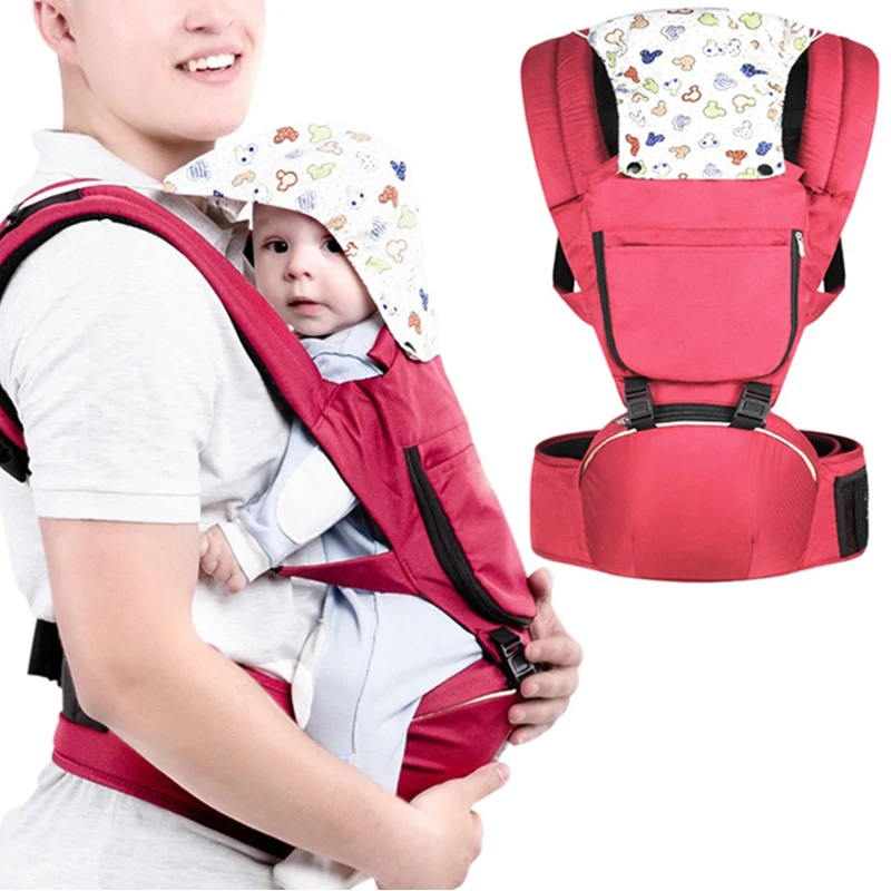 2023 New All-in-One Baby Carrier Lumbar Hold Shoulder Safety Back  Bench Oblique Seat Breathable Infant Non-slip  Mesh