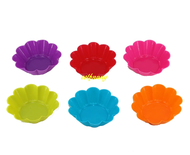 1000pcs/lot Fast shipping 7.5cm Silicone Muffin Cases Cake Cupcake Macaron Silicone Mat Heat Cake Tools Moulds