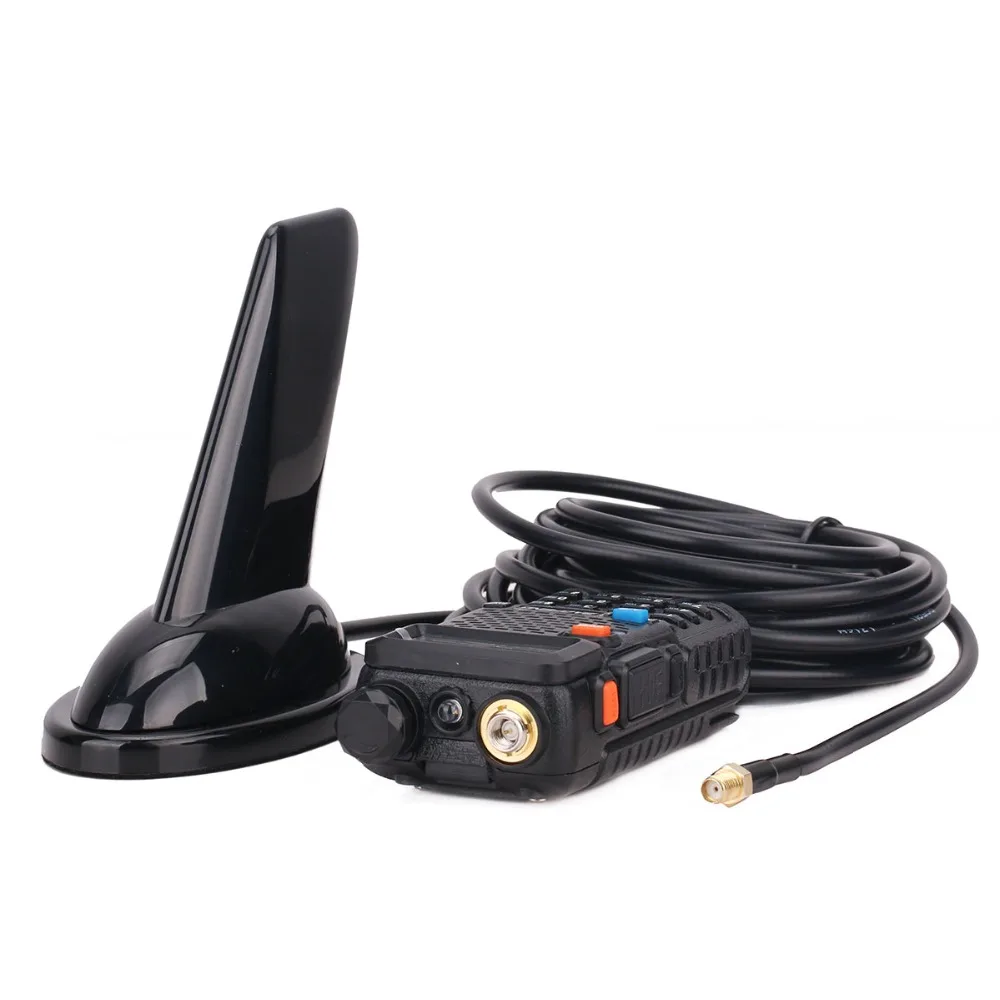 ABBREE Shark Fin SMA-Perempuan Dual Band VHF UHF Antena untuk BAOFENG UV-5R UV-82 UV-9R UV-XR BF-V9 C9 UV-S9 PLUS Walkie Talkie