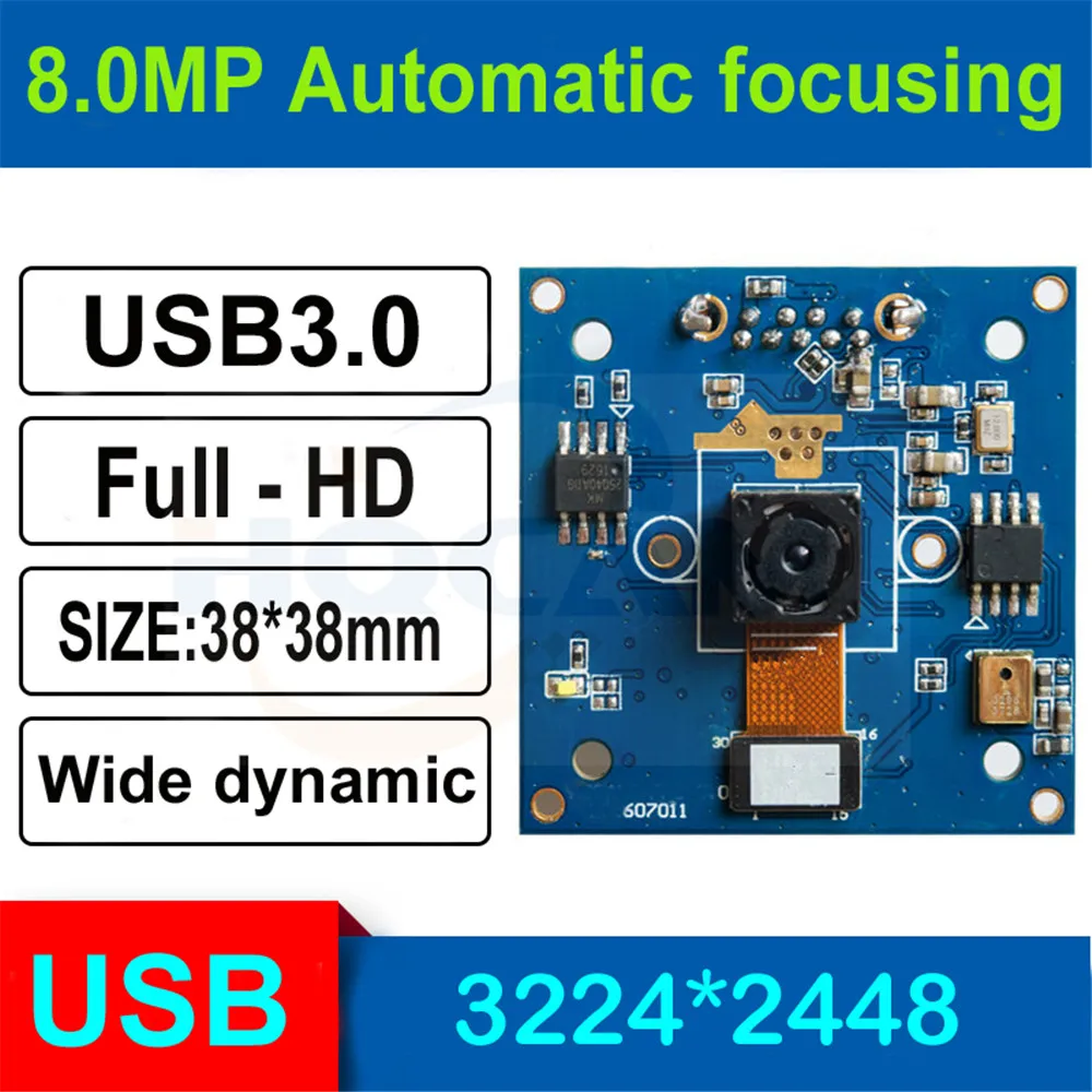 HQCAM 8,0 megapixel 1/3,2 zoll Geringer beleuchtung 0,01 Lux CMOS Modul Bord 8MP 90 Grad Autofokus Usb Kamera biometrie makro cam