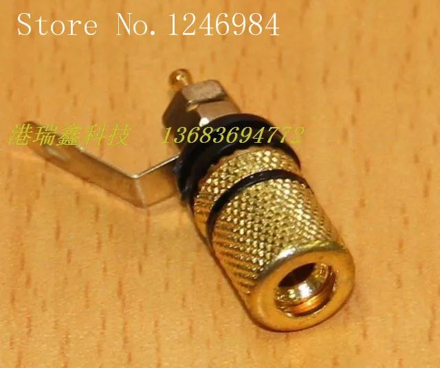 [SA]4MM banana jack connector socket terminal M8 hole golden red and black terminals copper grounding column--100PCS/LOT