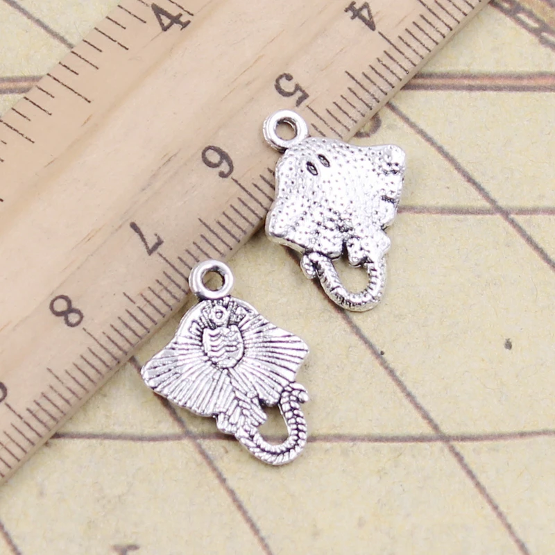 

20pcs Charms Stingray Fish 21x13mm Tibetan Silver Color Pendants Antique Jewelry Making DIY Handmade Craft