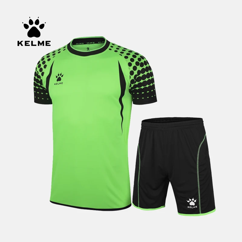 

KELME Goalkeeper Football Soccer Jerseys Uniforms Men Summer Football Training Jersey Short Sleeve Football Tracksuit K15Z012