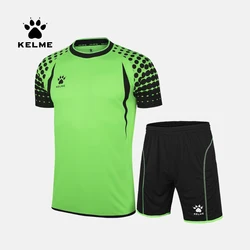 KELME Goalkeeper Football Soccer Jerseys Uniforms Men Summer Football Training Jersey Short Sleeve Football Tracksuit K15Z012