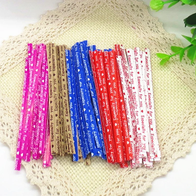 100 pcs Twist Ties wire Firm silk rainbow cooking tools fondant baking DIY Cake Sugar chcolate Shaped Craft Tray candy mold