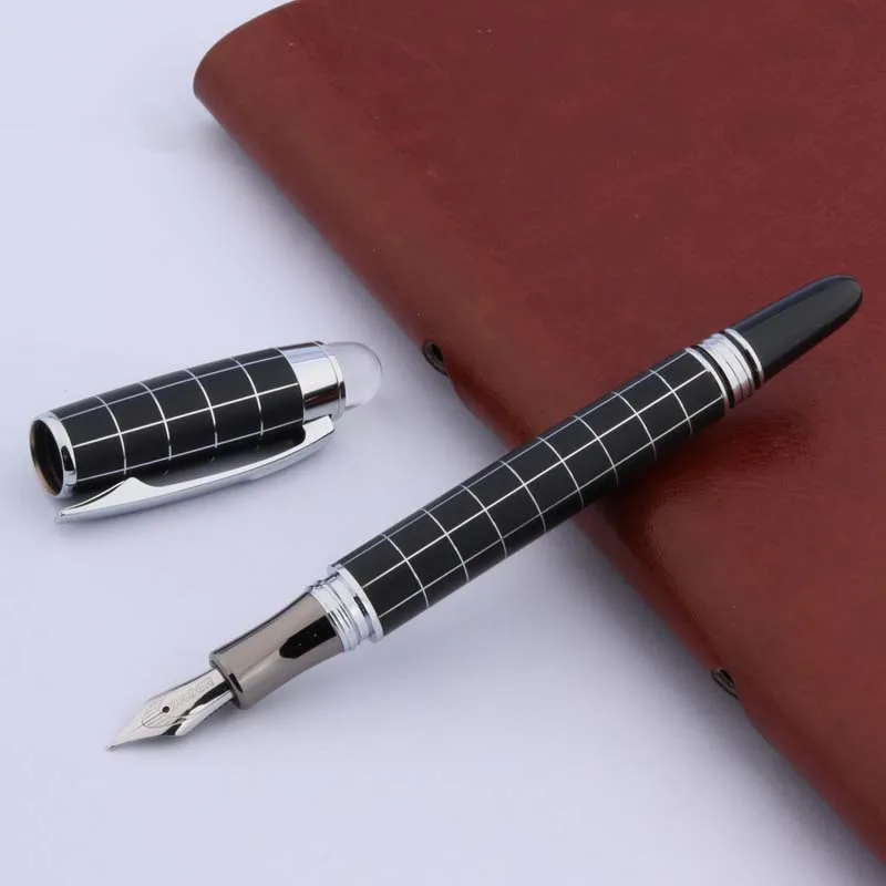 BAOER 79 Metal SILVER piece Trim M wave GIFT Fountain Pen Business Office school supplies Writing