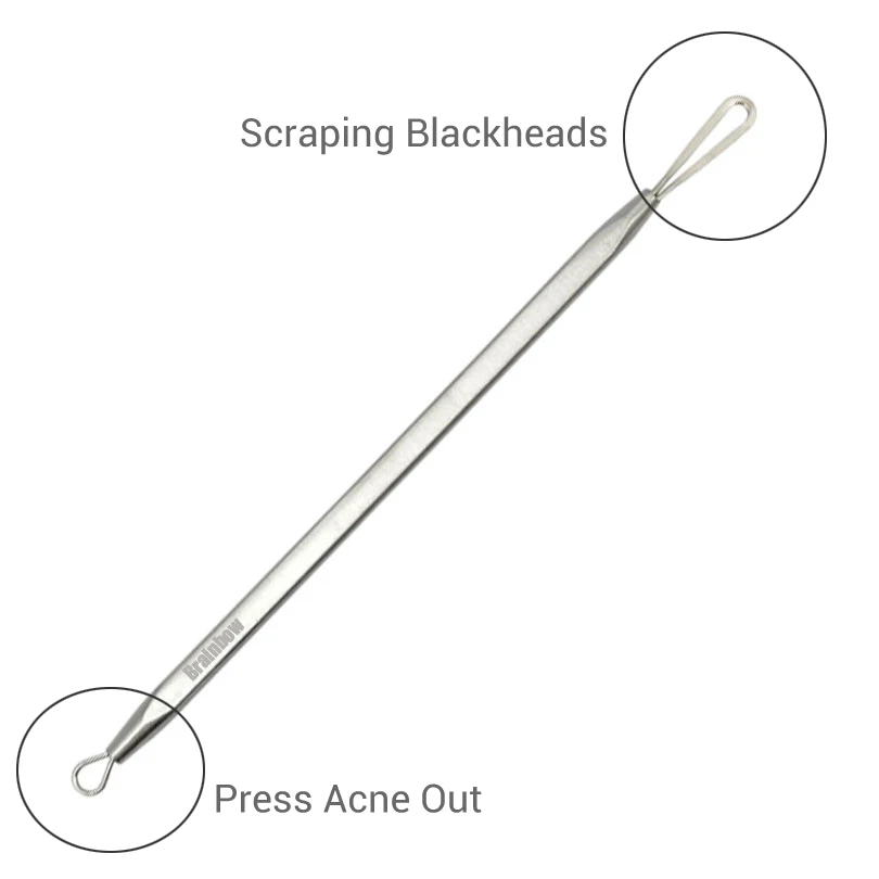 Brainbow 1pc Antibacterial Acne Needle Blackhead Comedone Acne Blemish Extractor Remover Cosmetic Tool Stainless Puntos Negros