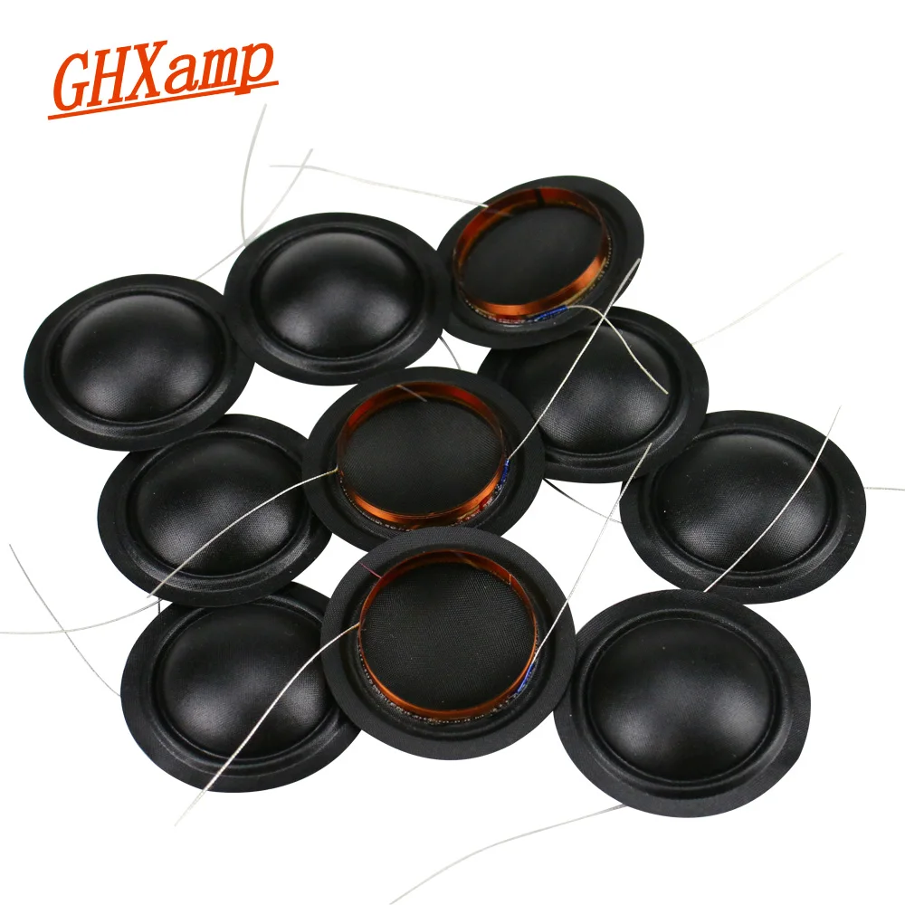 Promoção 12 pçs 25.4mm tweeter bobina de voz seda diafragma unidade 25.5 núcleo ksv agudos alto-falante reparação diy 6ohm 8ohm para hivi 100 pçs
