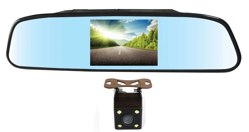 

Auto HD Parking Monitors System, LED Night Vision CCD Rear View Camera With 4.3 inch Car Rearview Mirror Monitor