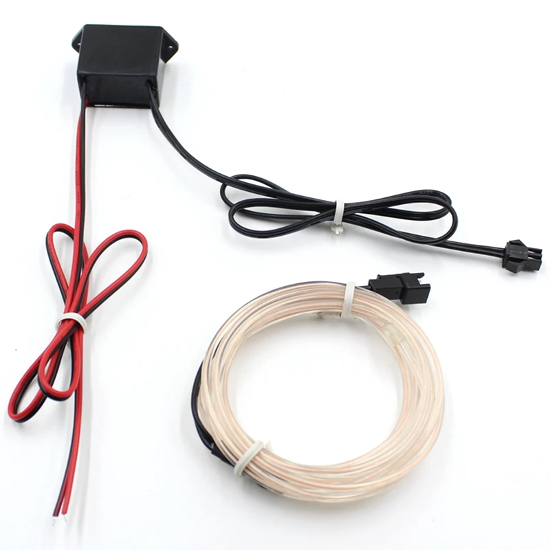 1/2/3/5/10M EL Wire With DC12V Controller Neon Light LED lamp Flexible Twinkle Glow Rope Tube Wire Waterproof LED Strip