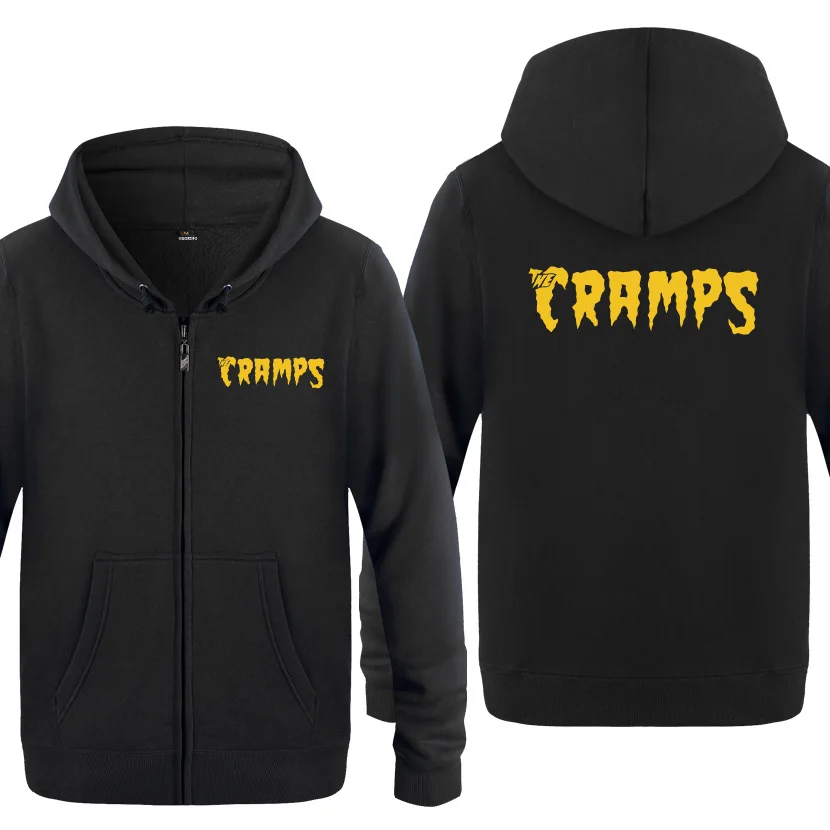 Punk Rock The Cramps Garage Hoodie Men Hip Hop Fleece Long Sleeve Zipper Jacket Sweatshirt Coat Tracksuit Moleton Masculino