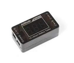 AOKoda AOK-041 1S litowy Tester baterii wskaźnik dla Checker do JST MOLEX mCPX złącze wtykowe MCX napięcie baterii